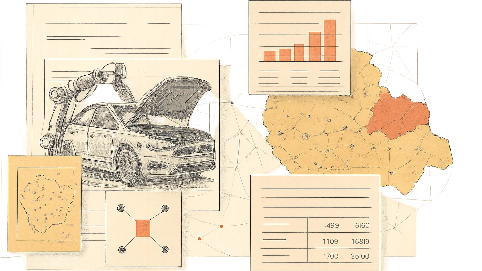 Tematická ilustrace k článku Automobilový průmysl v Moravskoslezském kraji.