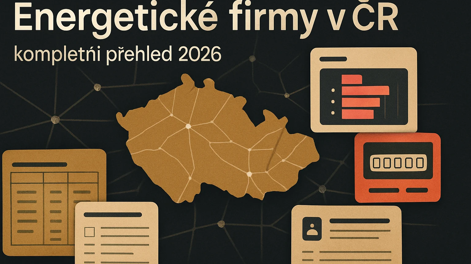 Tematická ilustrace k článku Energetické firmy v ČR — kompletní přehled 2026.