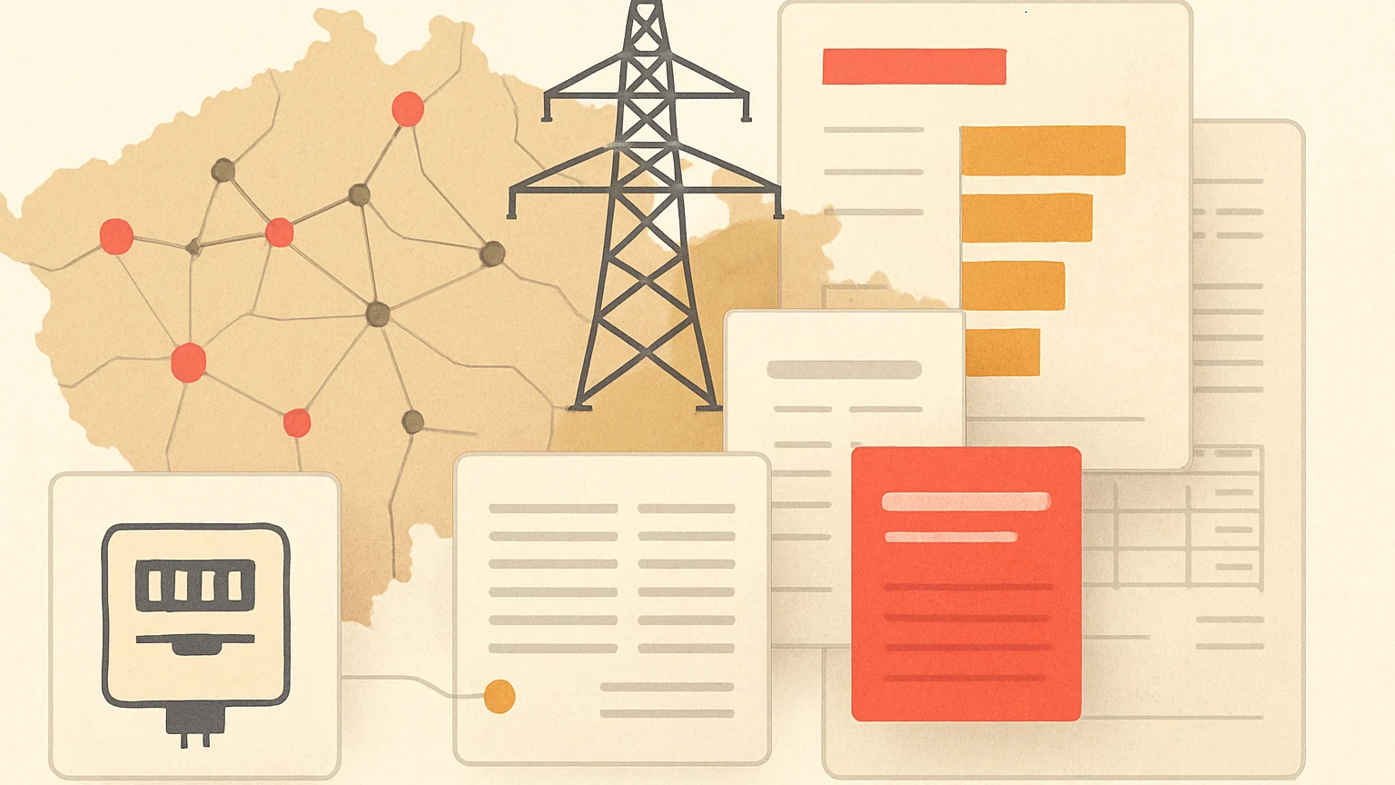 Tematická ilustrace k článku Energetické firmy v ČR — kompletní přehled 2026.
