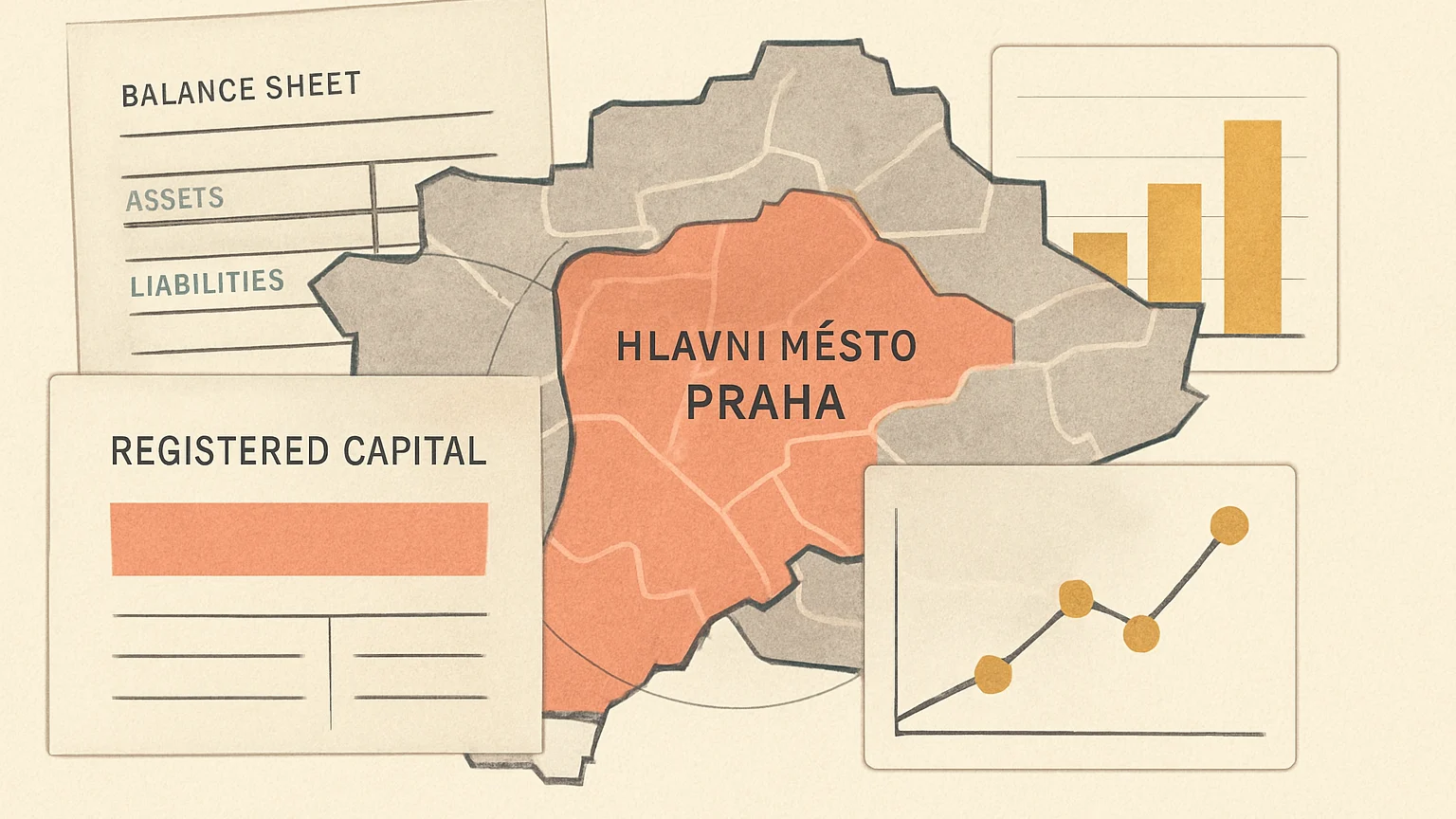 Tematická ilustrace k článku Firmy s nejvyšším kapitálem v regionu Hlavní město Praha.