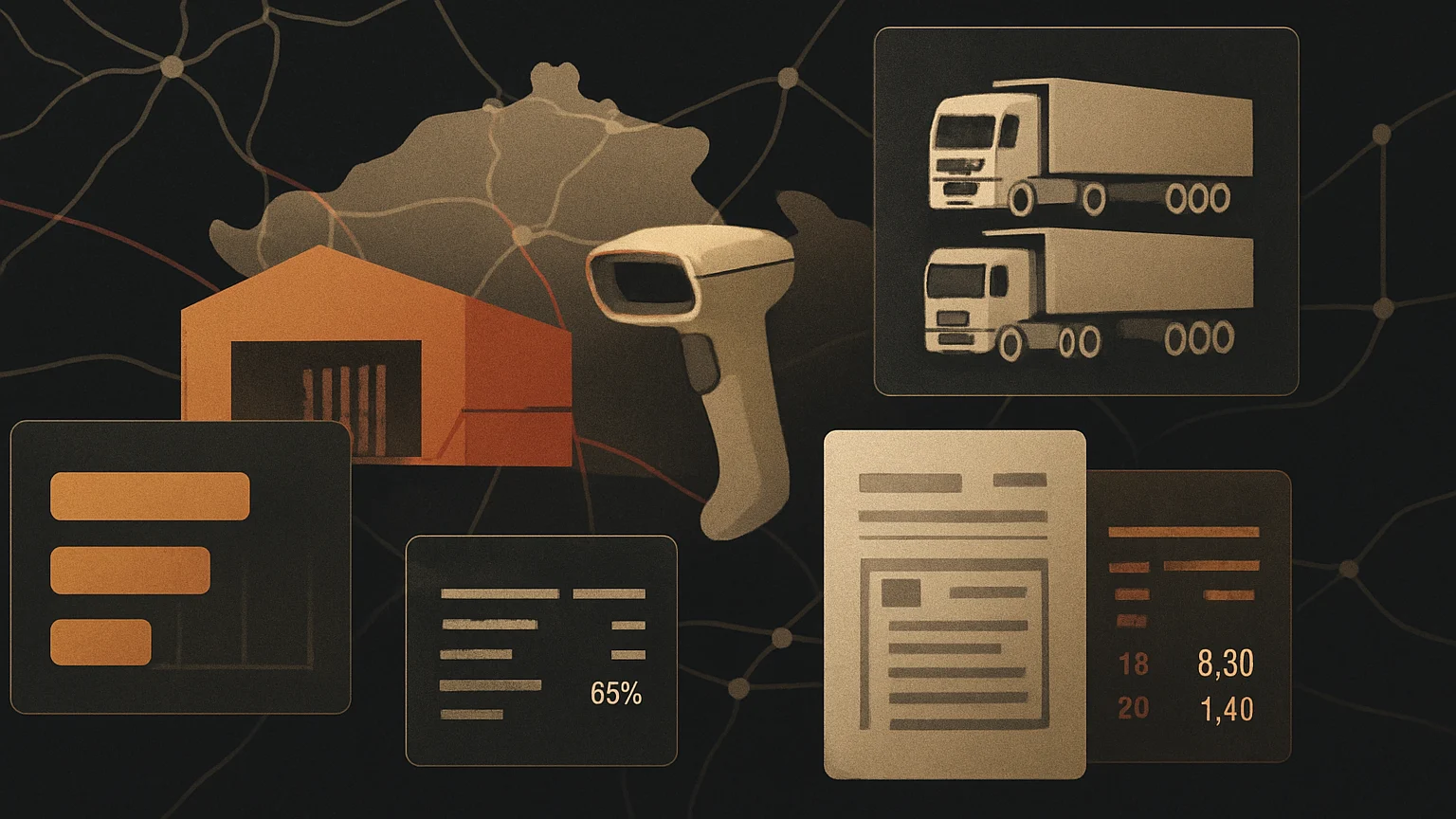 Tematická ilustrace k článku Logistika a doprava v ČR — kompletní přehled 2026.