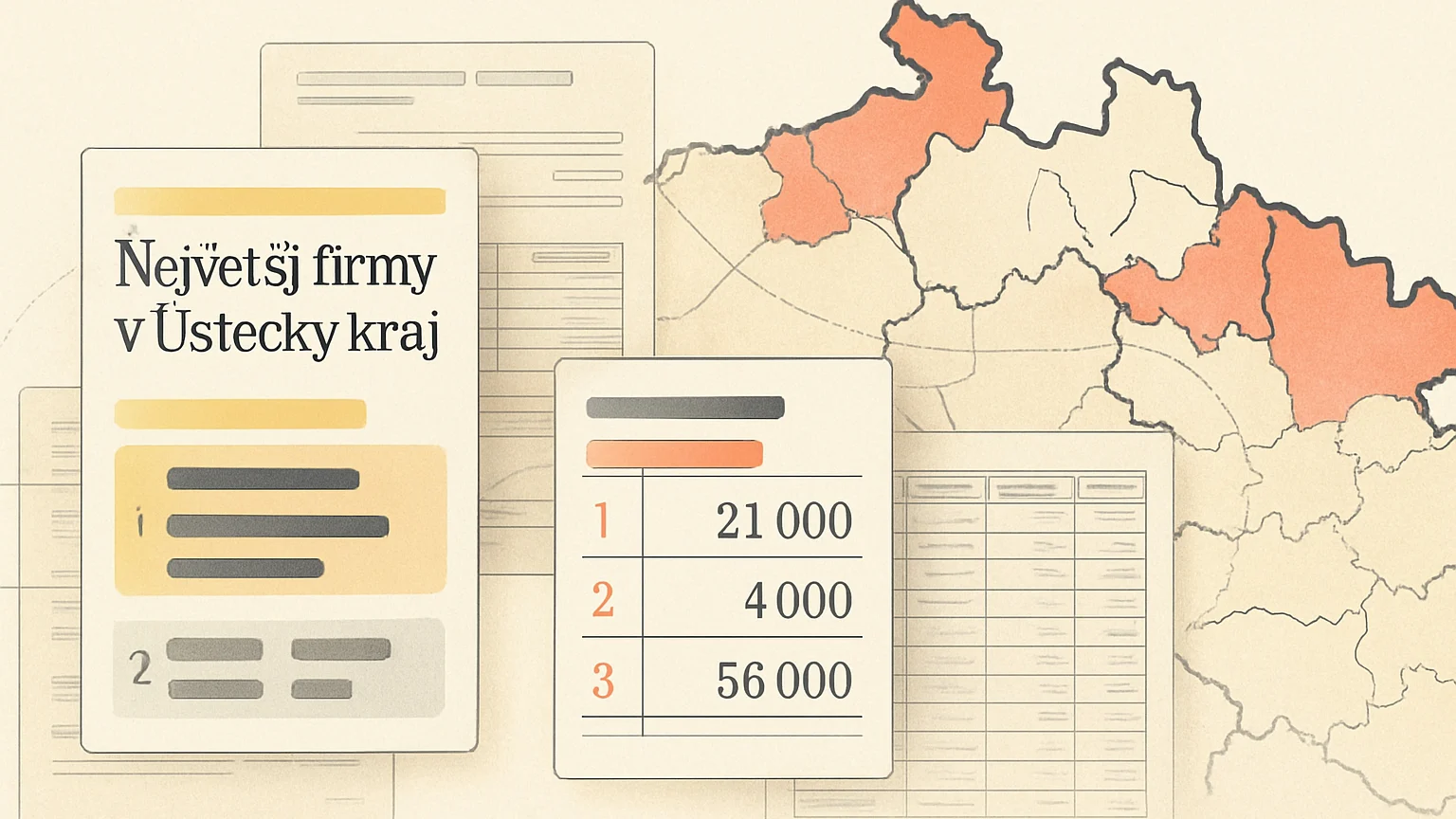 Tematická ilustrace k článku Největší firmy v regionu Ústecký kraj.