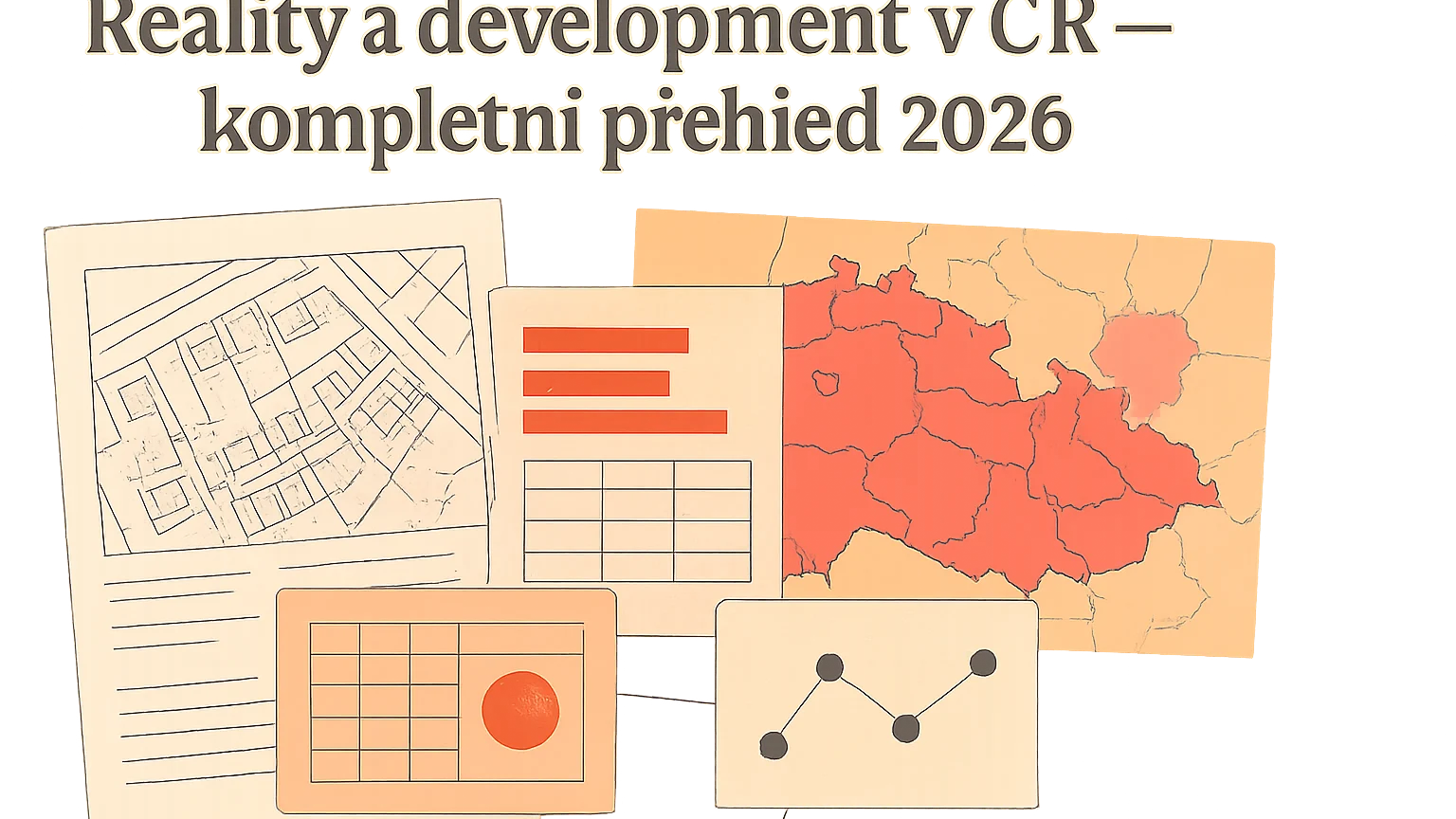 Tematická ilustrace k článku Reality a development v ČR — kompletní přehled 2026.